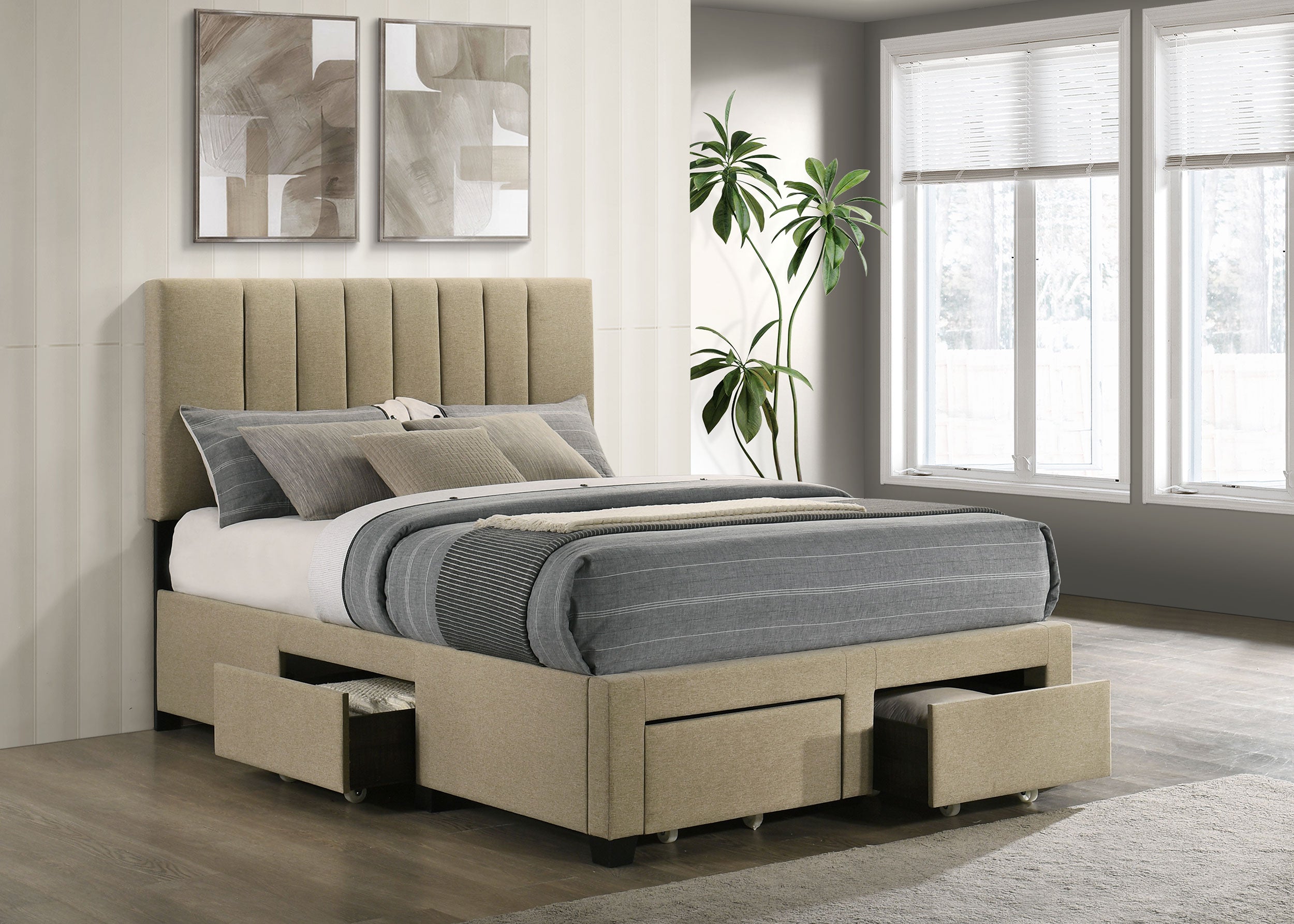 Wheatland Panel Platform Storage Bed - Luxury Home Furniture (MI)