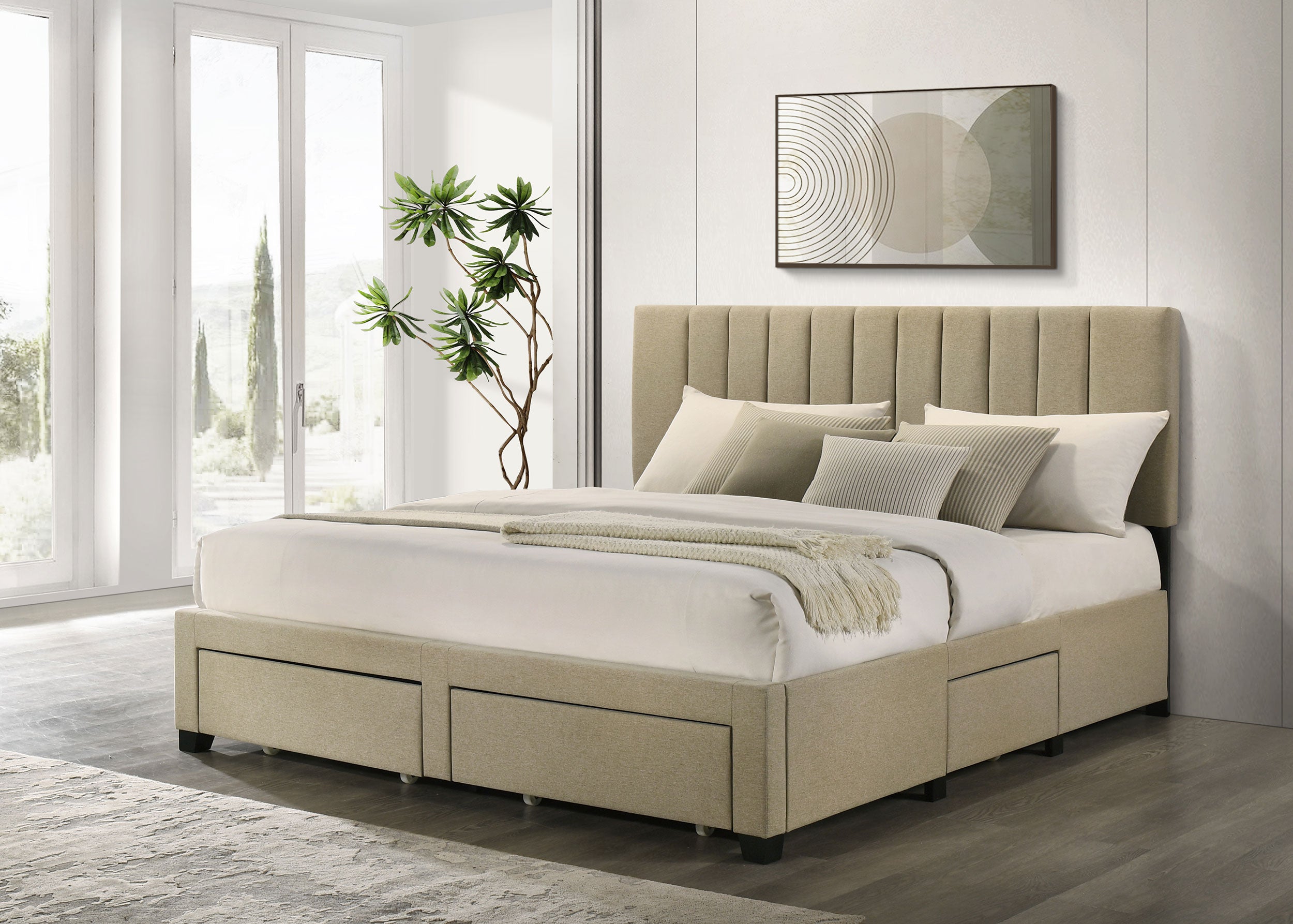 Wheatland Panel Platform Storage Bed - Luxury Home Furniture (MI)