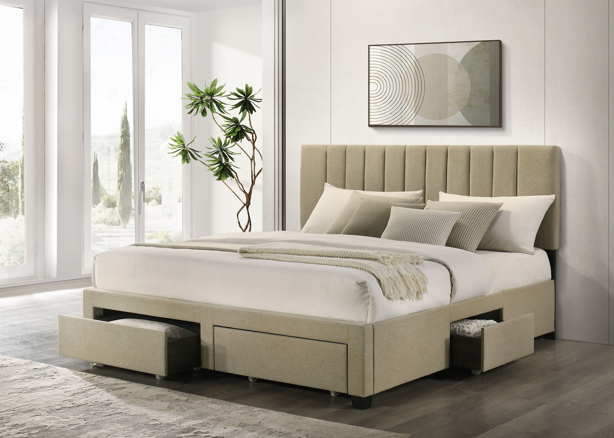 Wheatland Panel Platform Storage Bed - Luxury Home Furniture (MI)