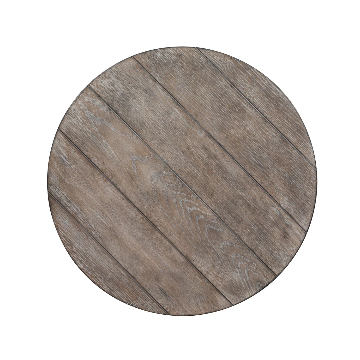 Sedona Round End Table in Heavy Distressed White