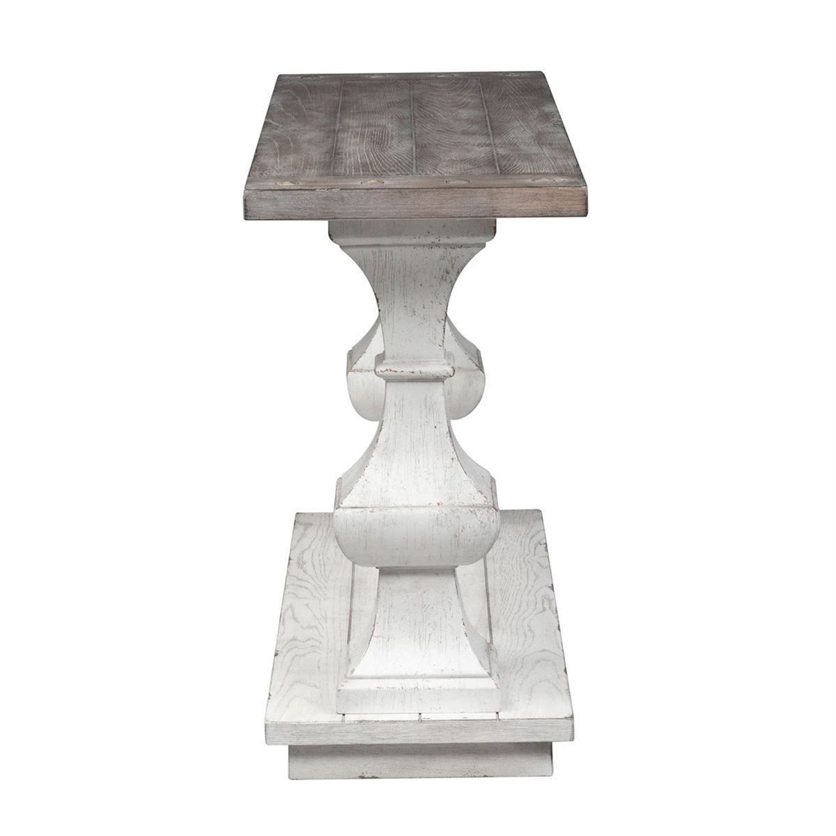 Liberty Sedona Sofa Table in Heavy Distressed White - Luxury Home Furniture (MI)