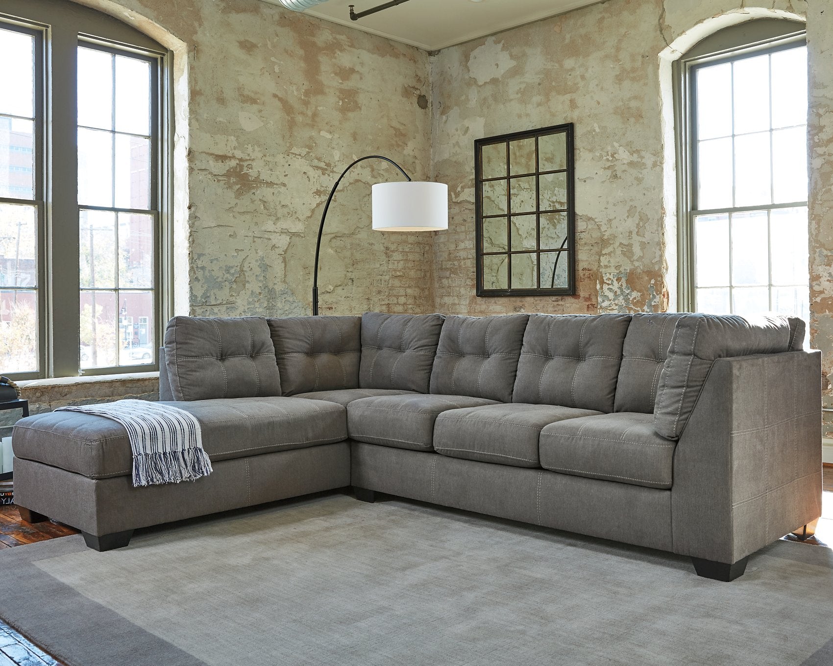 Pitkin 2-Piece Sectional with Chaise - Luxury Home Furniture (MI)