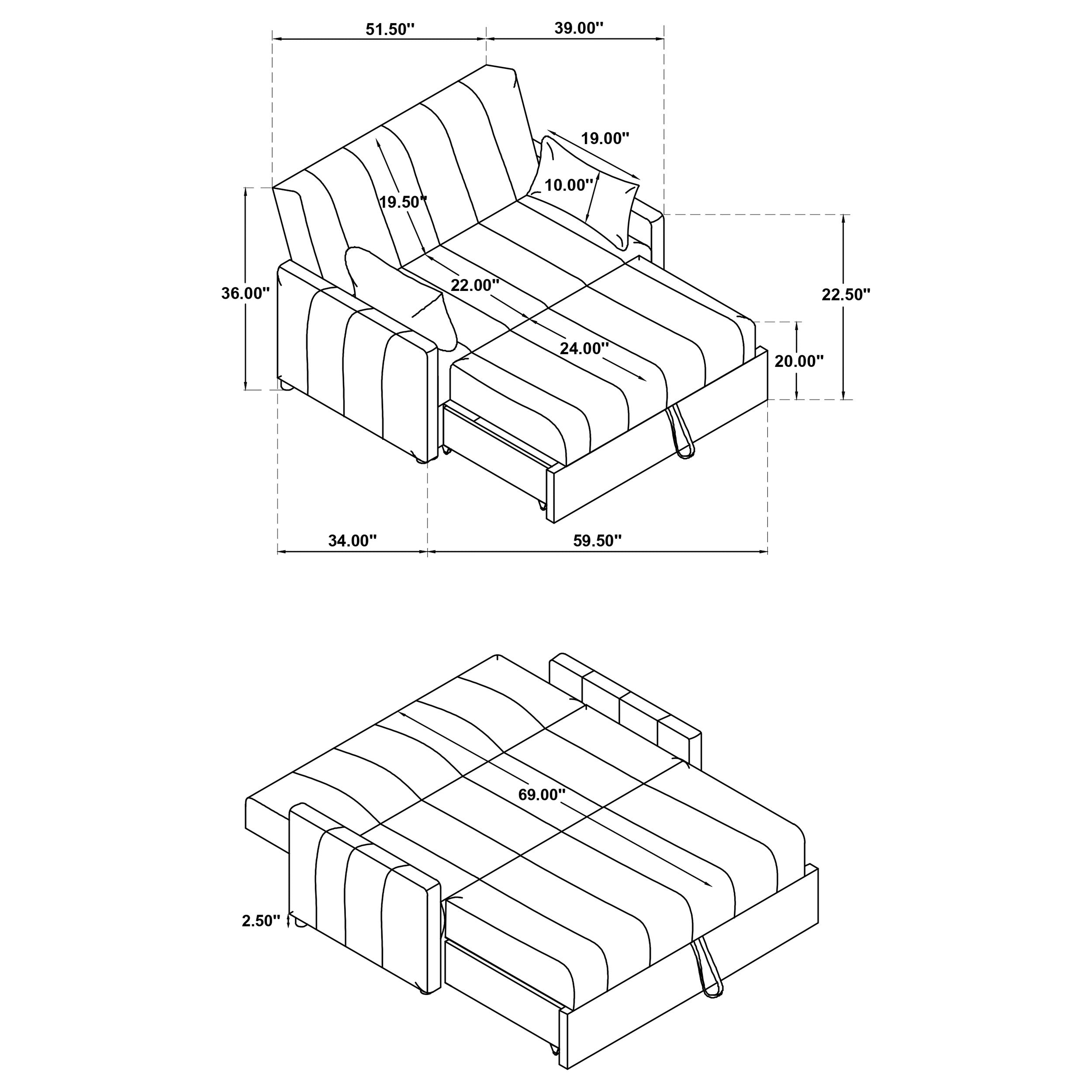 Portland Sofa Bed - Luxury Home Furniture (MI)