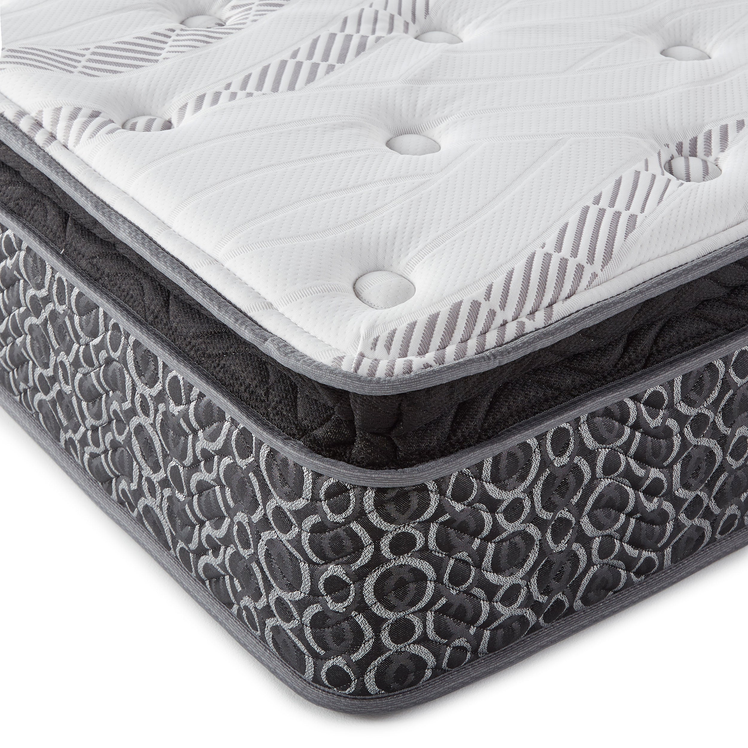 Hayes Medium Plush Pillow Top Hybrid Mattress - Luxury Home Furniture (MI)