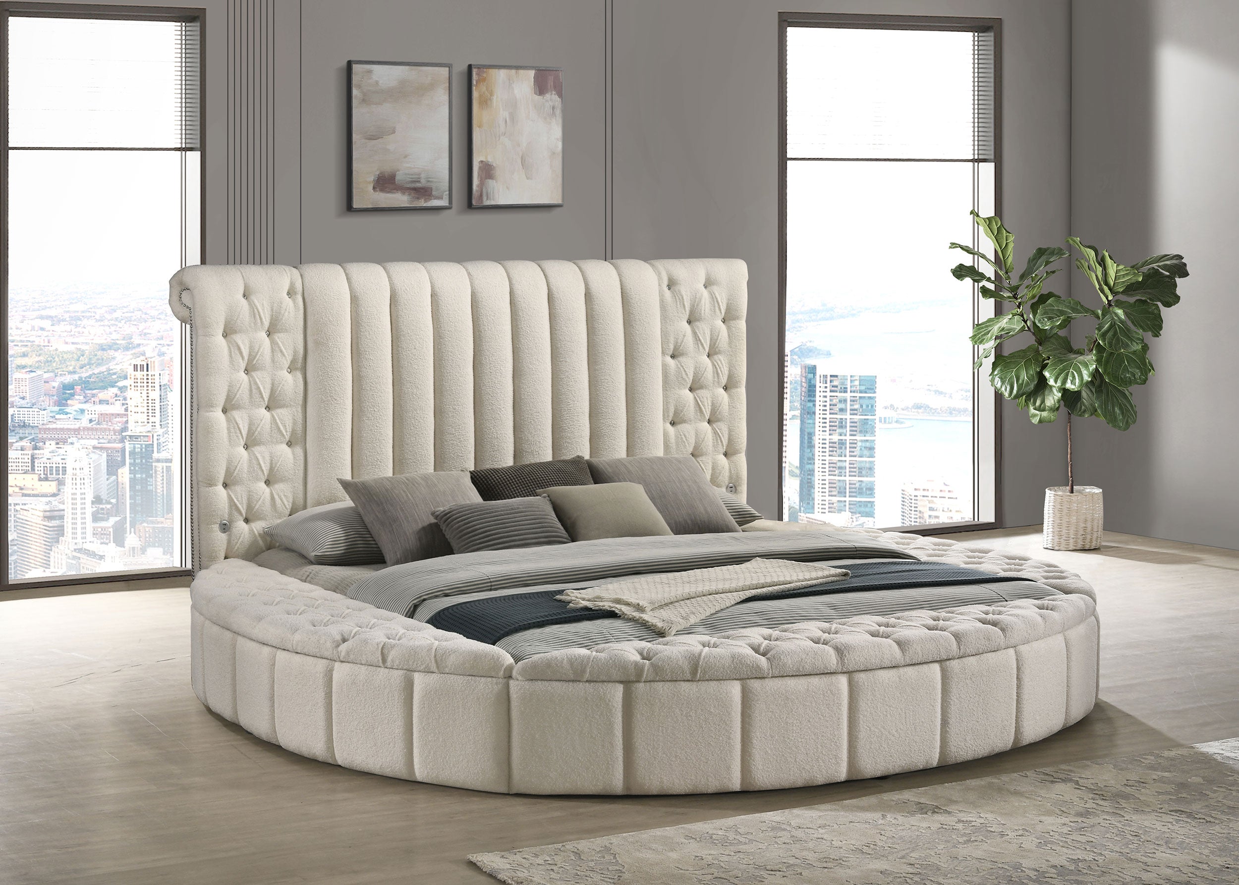 Sonya Panel Floor Storage Bed - Luxury Home Furniture (MI)