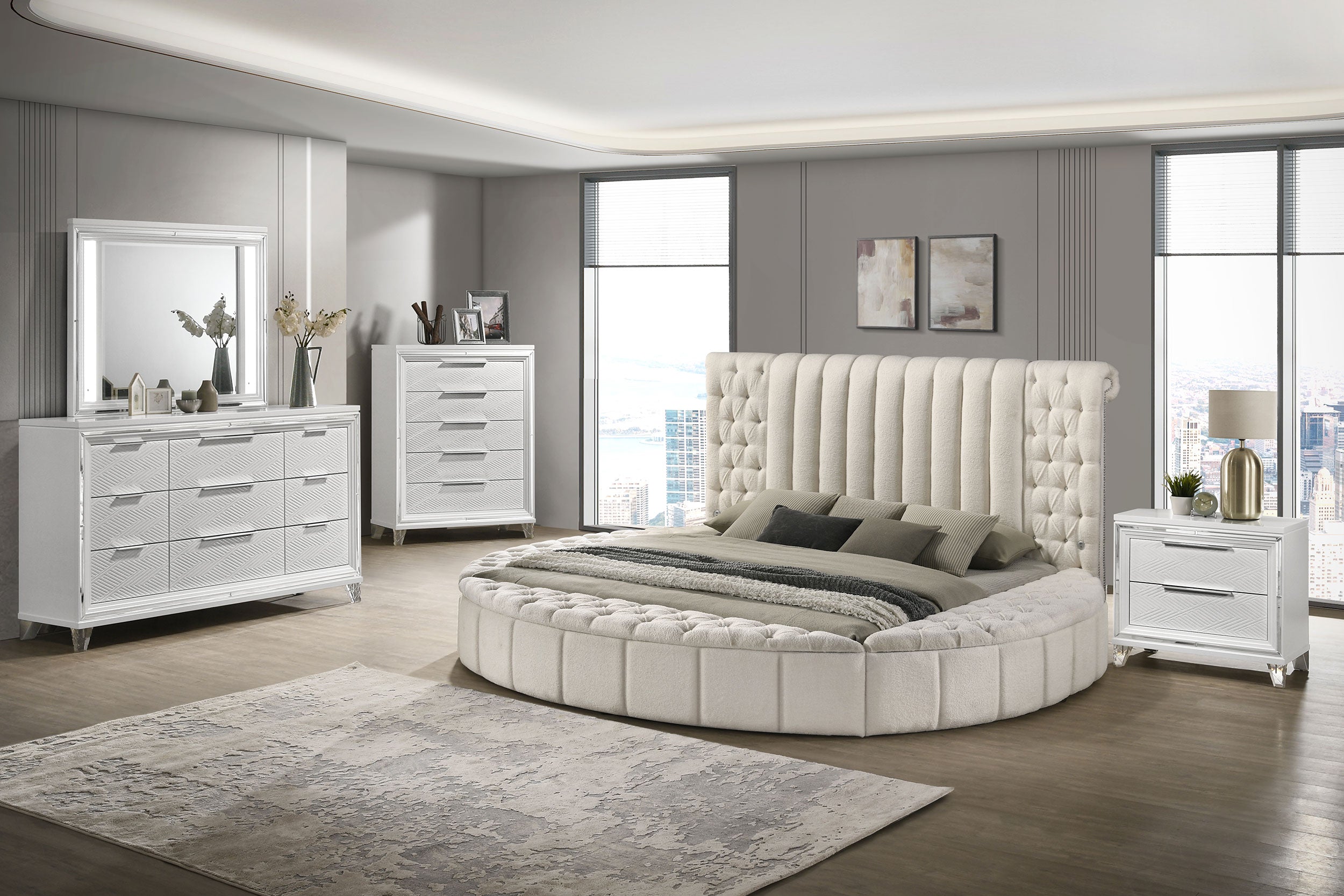 Sonya Panel Floor Storage Bed - Luxury Home Furniture (MI)