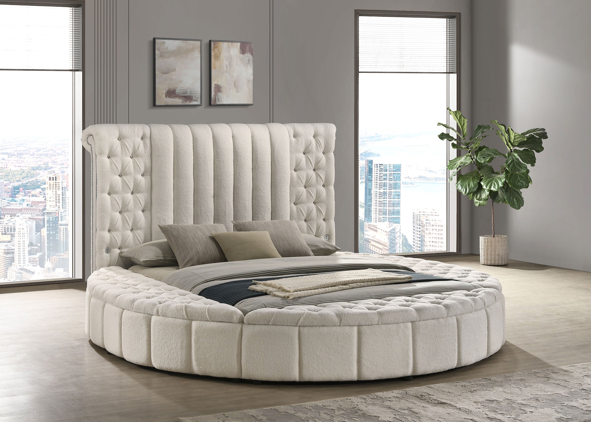 Sonya Panel Floor Storage Bed - Luxury Home Furniture (MI)