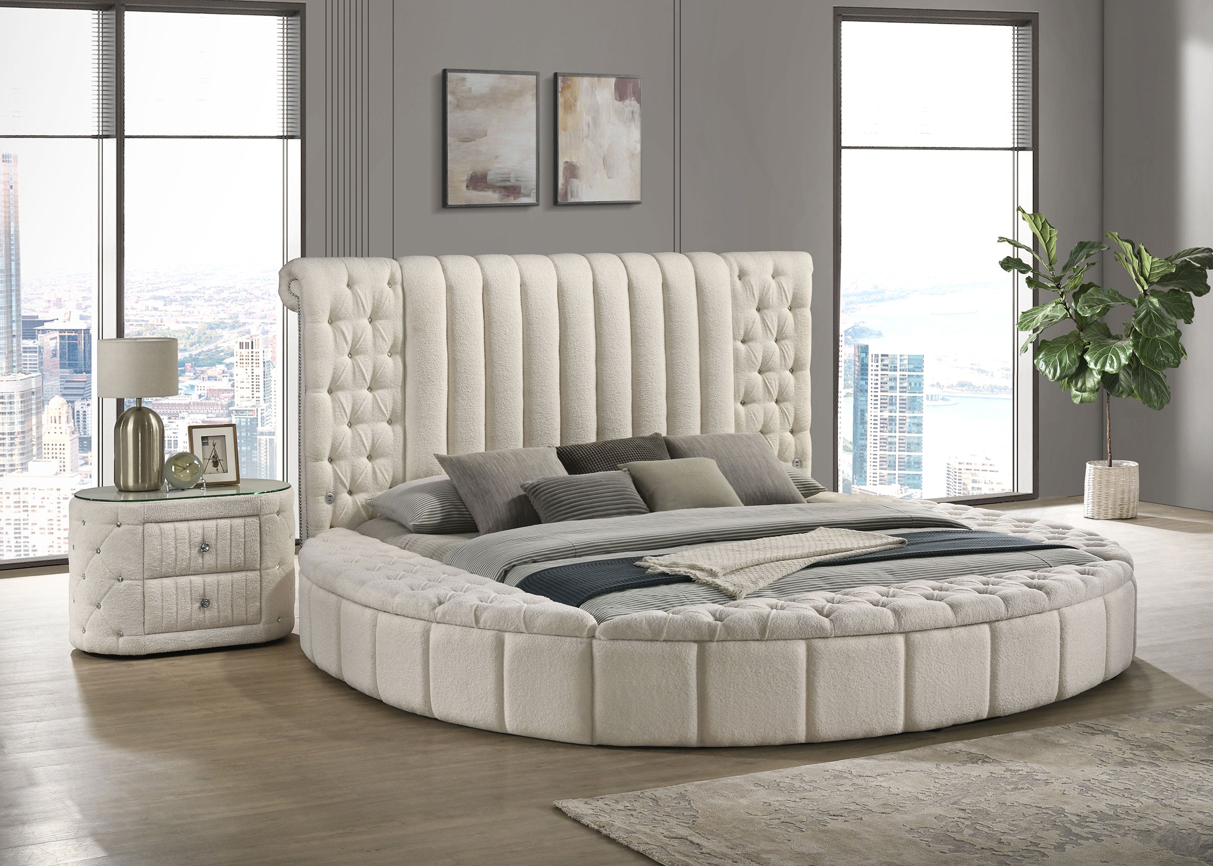 Sonya Panel Floor Storage Bed - Luxury Home Furniture (MI)