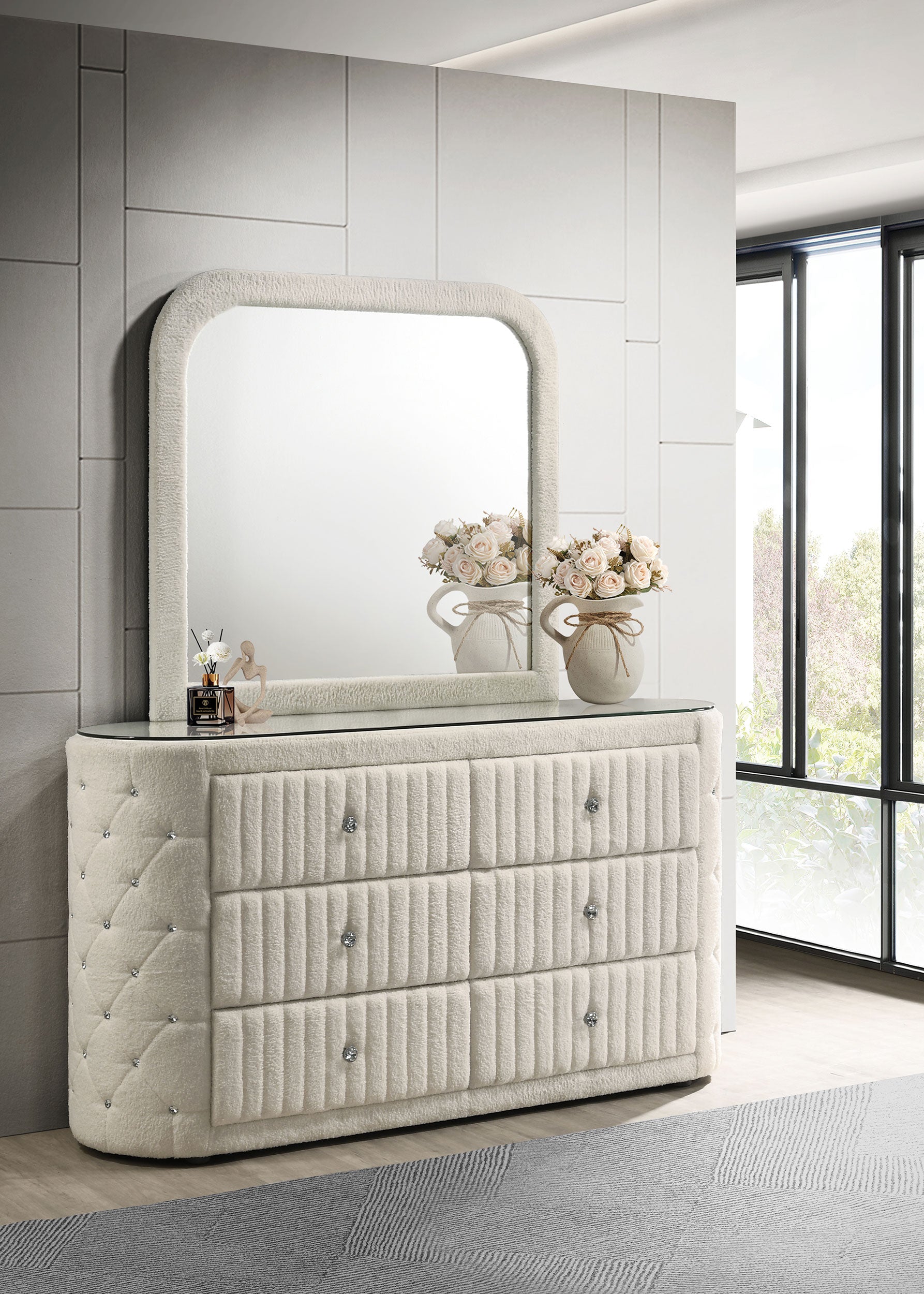 Sonya Dresser with Mirror - Luxury Home Furniture (MI)