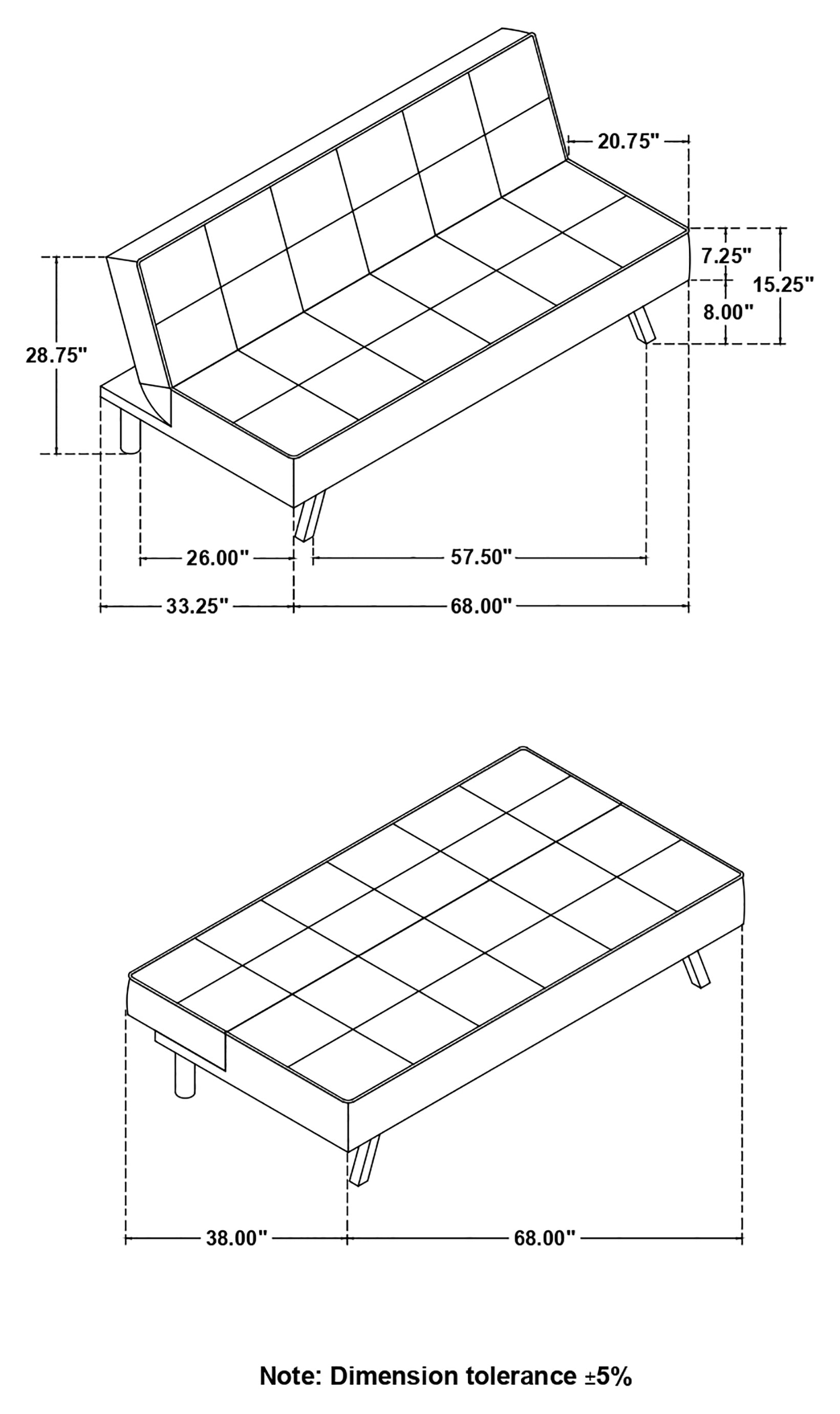 Joel Convertible Sofa Bed - Luxury Home Furniture (MI)
