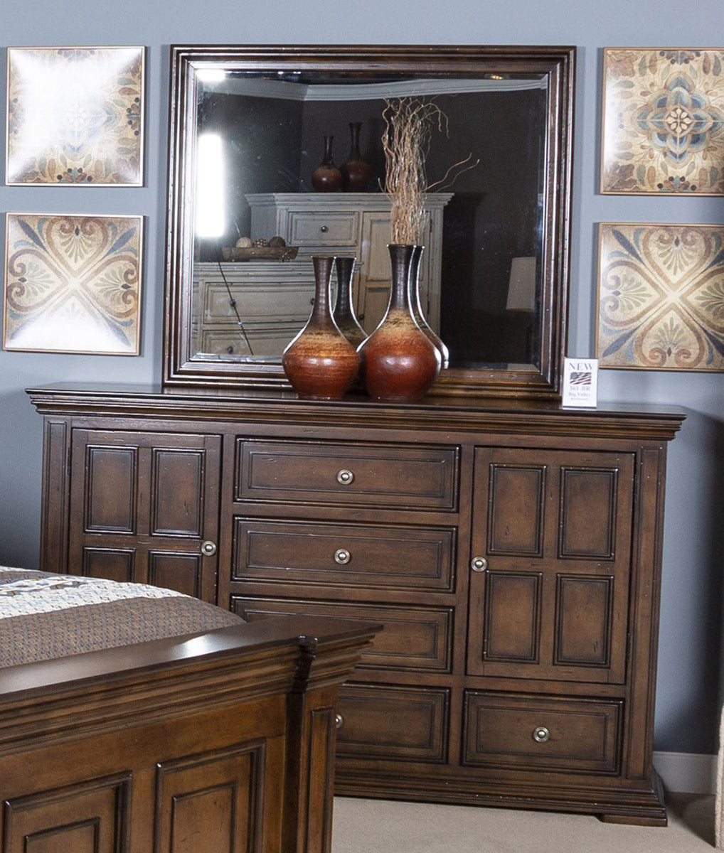 Liberty Furniture Big Valley Mirror in Brownstone - Luxury Home Furniture (MI)