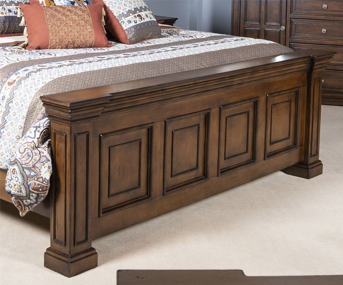 Liberty Furniture Big Valley Cal King Panel Bed in Brownstone - Luxury Home Furniture (MI)