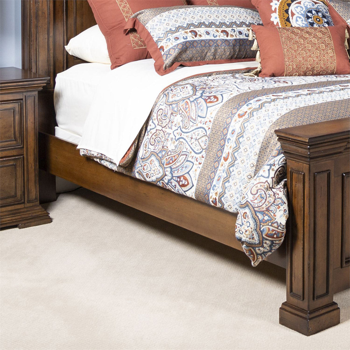 Liberty Furniture Big Valley King Panel Bed in Brownstone - Luxury Home Furniture (MI)