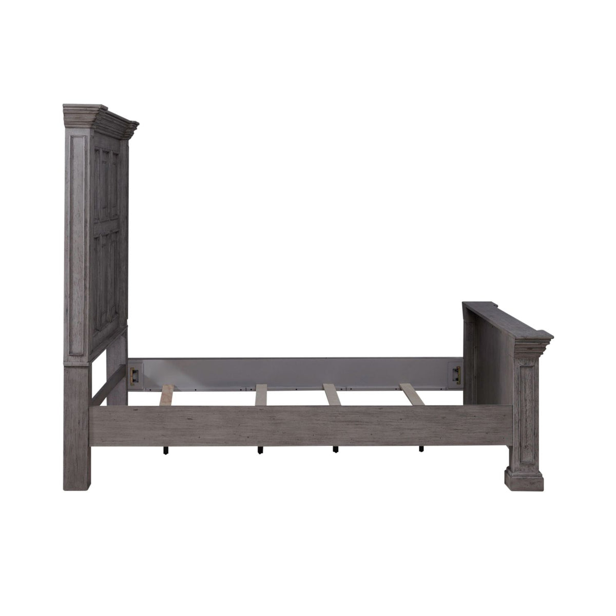 Liberty Furniture Big Valley King Mansion Panel Bed in Graystone - Luxury Home Furniture (MI)