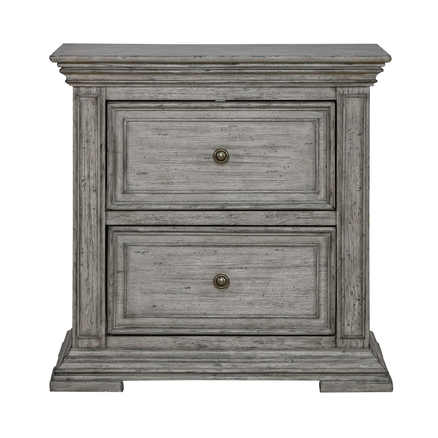 Big Valley 2 Drawer Night Stand w/ Charging Station