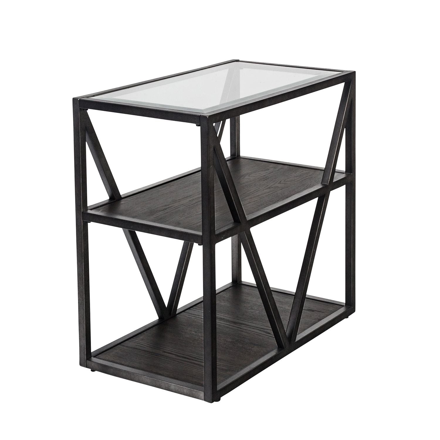Arista Chair Side Table in Cobblestone Brown - Luxury Home Furniture (MI)