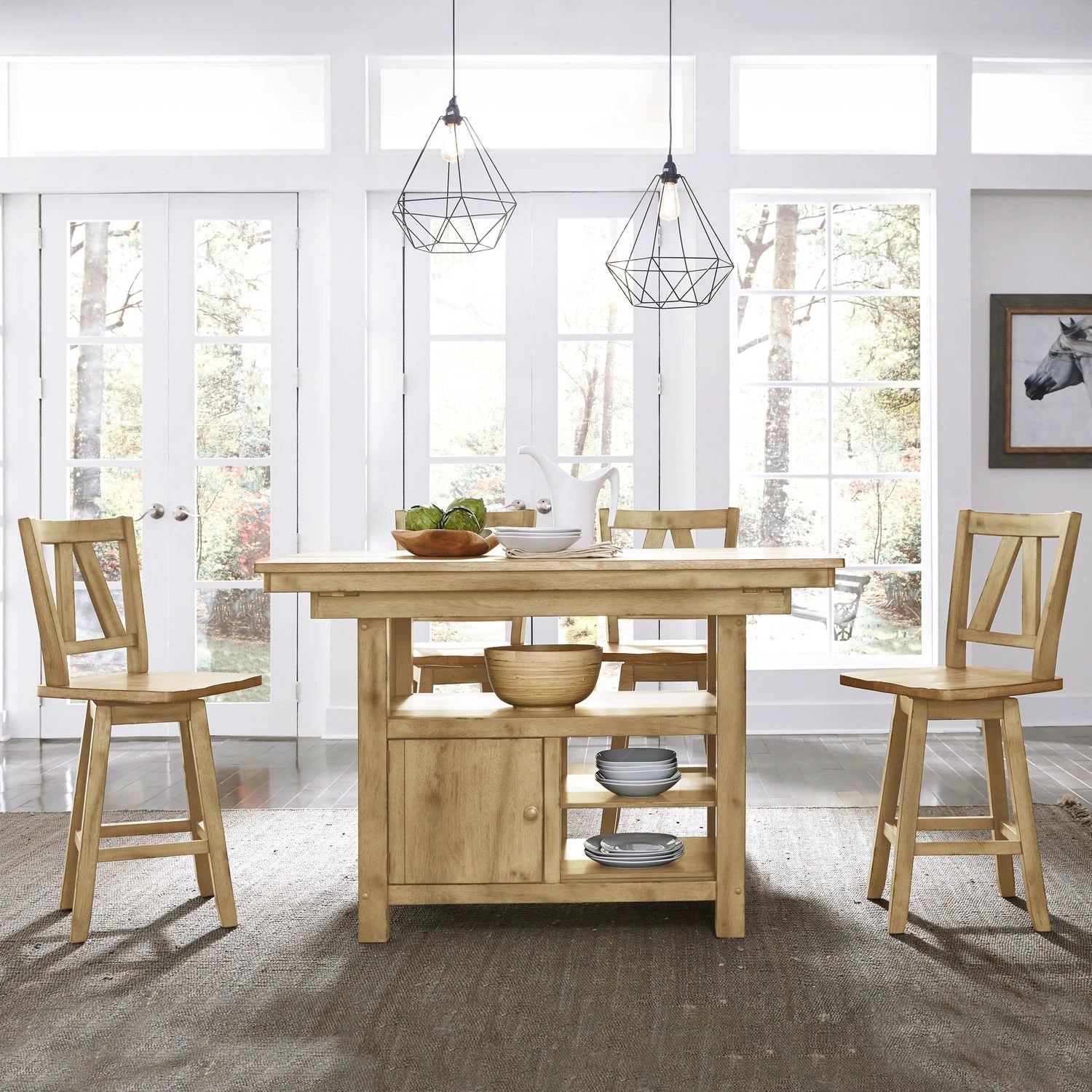 Lindsey Farm 5 Piece Gathering Table Set image