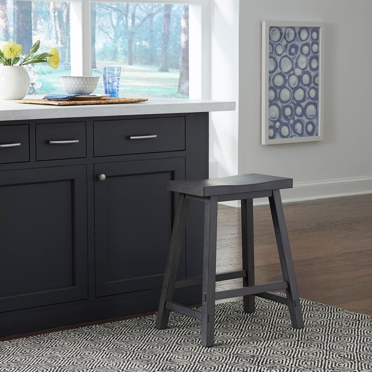 Liberty Furniture Creations II 30 Inch Sawhorse Barstool in Slate (Set of 2) - Luxury Home Furniture (MI)