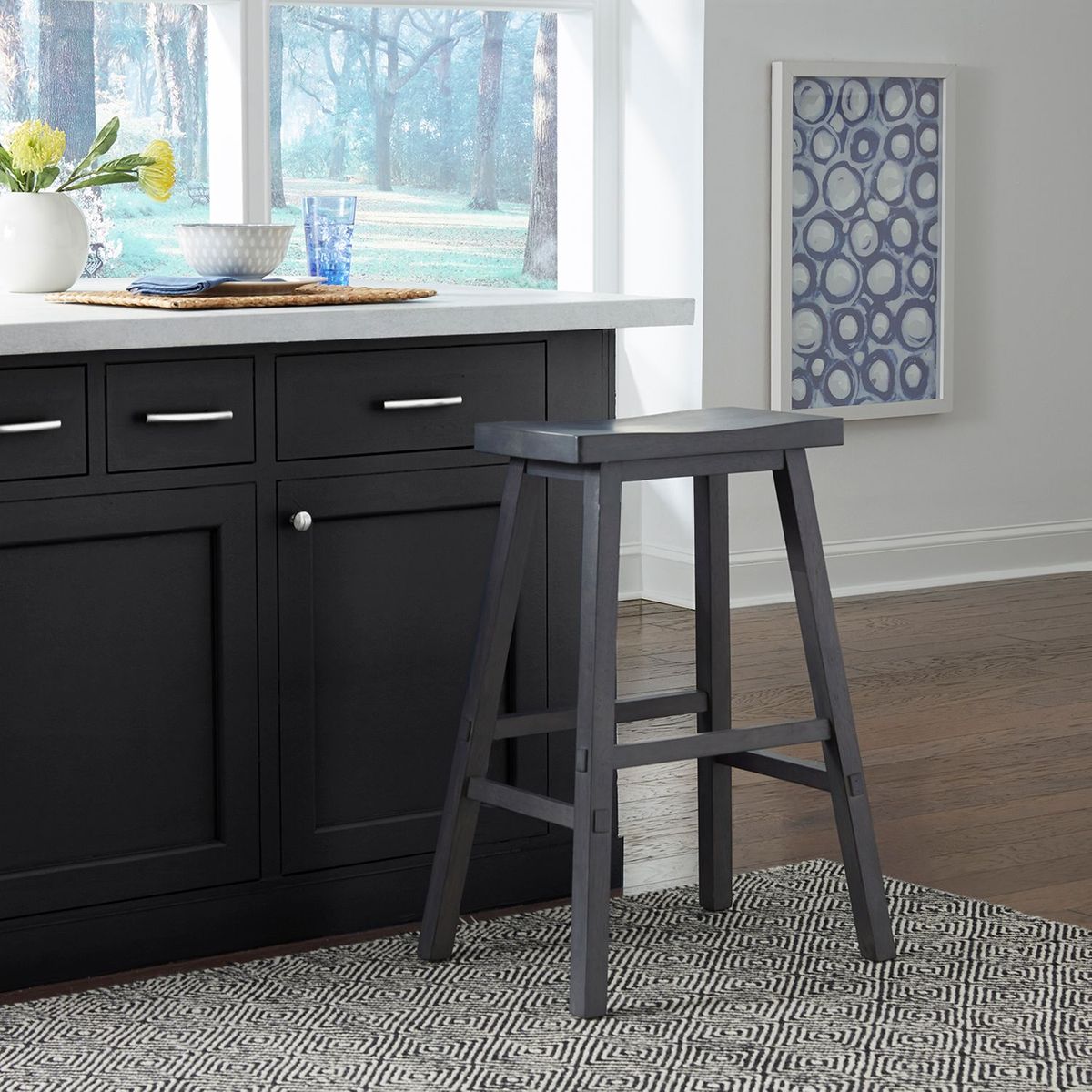 Liberty Furniture Creations II 30 Inch Sawhorse Stool in Slate (Set of 2) - Luxury Home Furniture (MI)