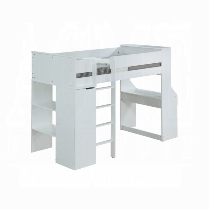 Ragna Twin Loft Bed With Desk and Wardrobe - Luxury Home Furniture (MI)