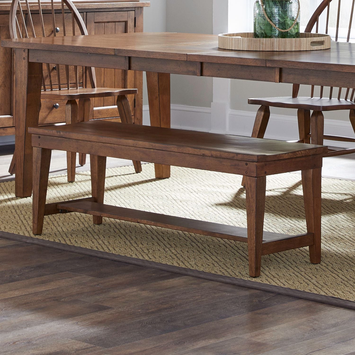 Hearthstone Bench in Rustic Oak image