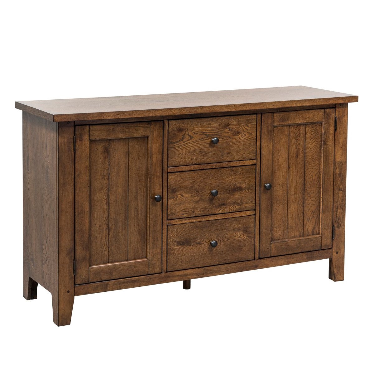 Liberty Furniture Hearthstone Buffet in Rustic Oak - Luxury Home Furniture (MI)