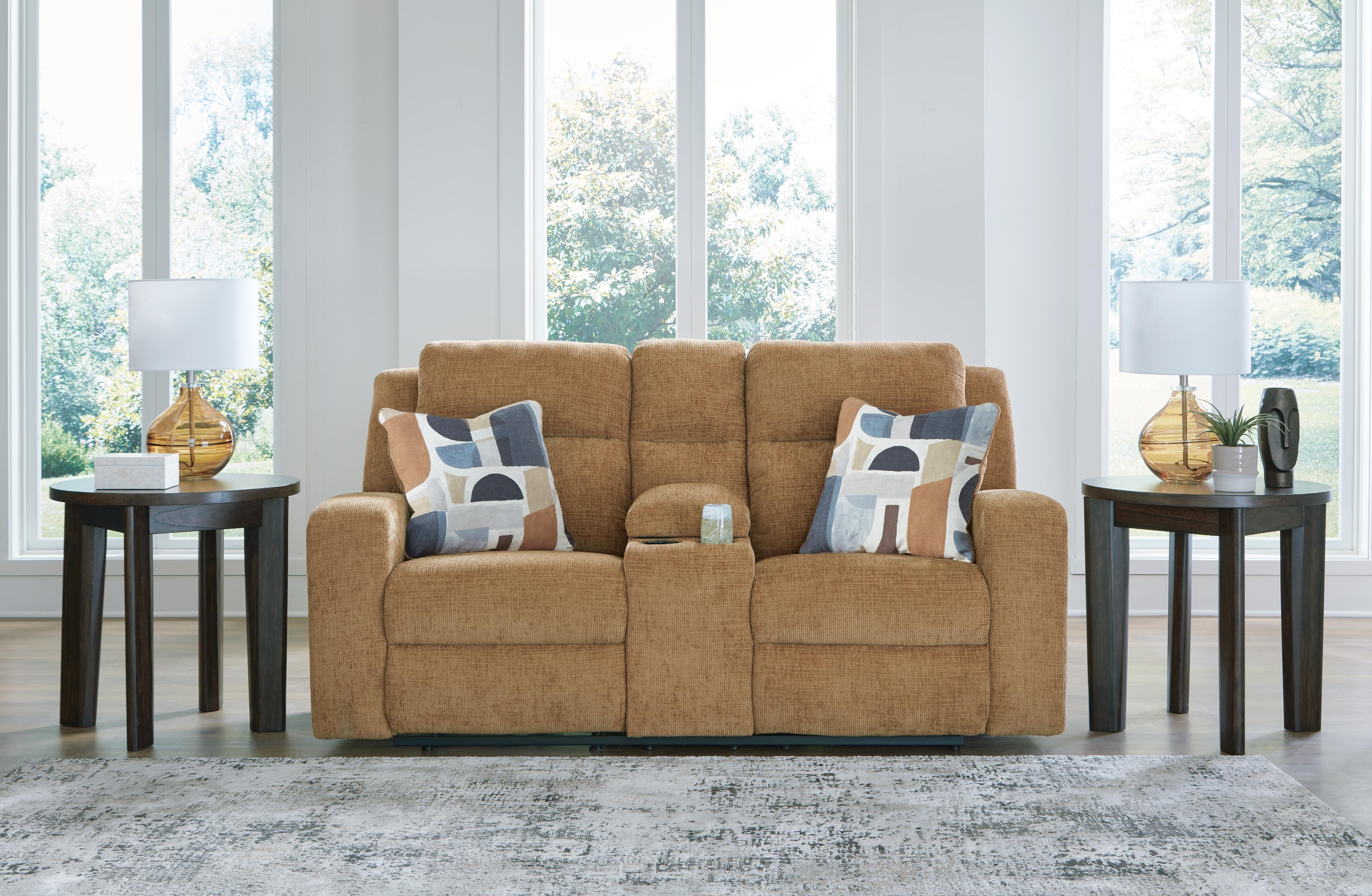 Kanlow Reclining Loveseat with Console - Luxury Home Furniture (MI)