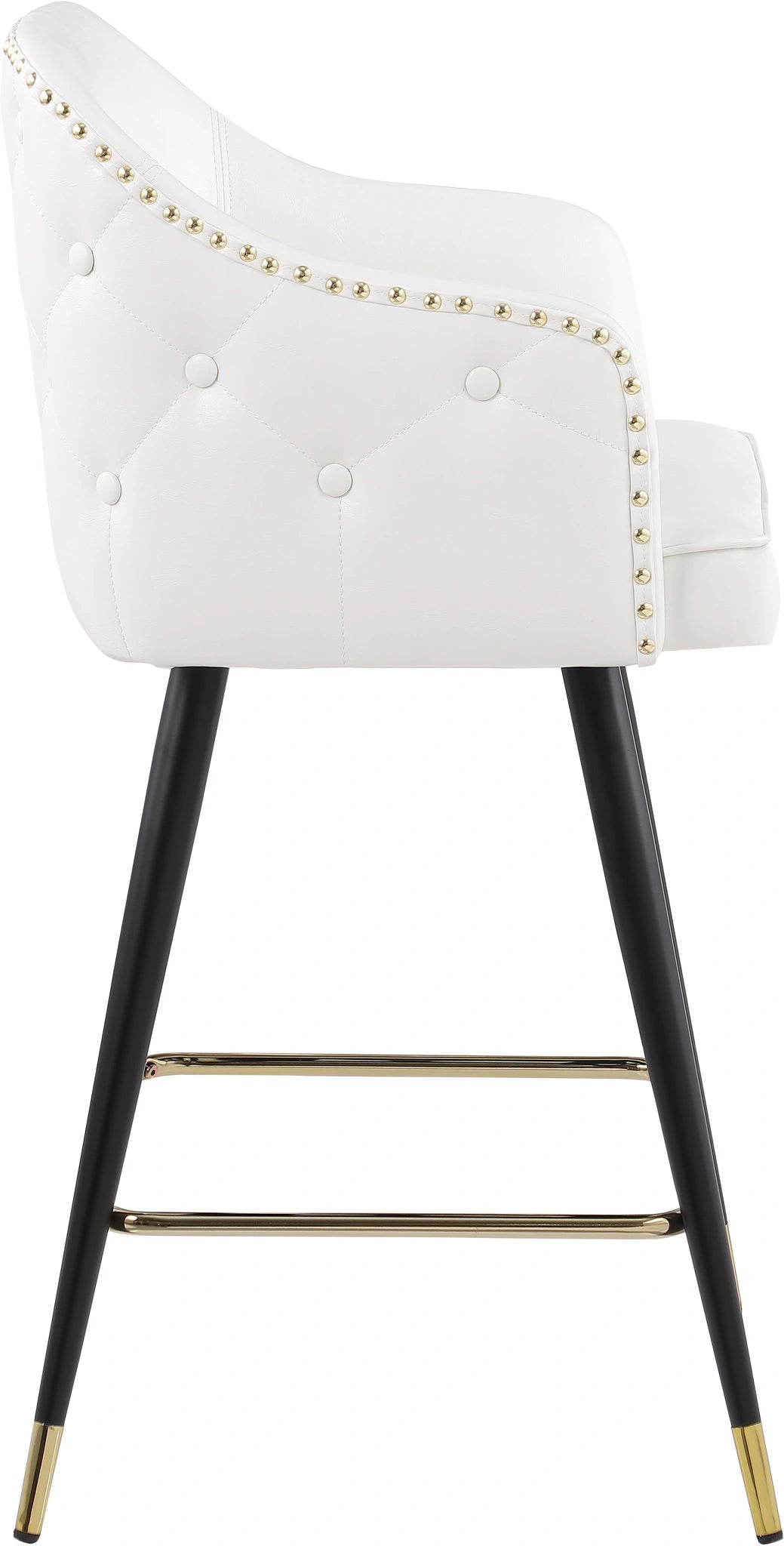 Barbosa White Faux Leather Counter/Bar Stool
