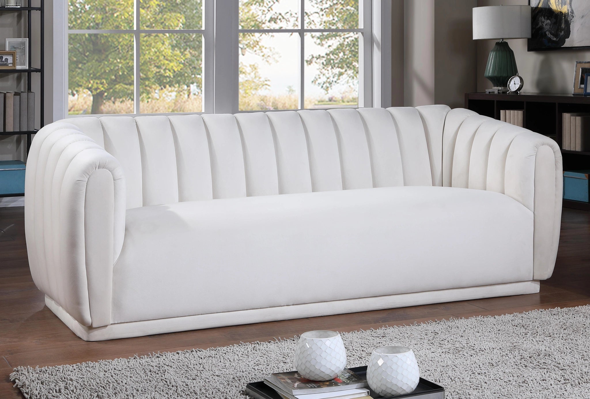 Dixie Cream Velvet Sofa