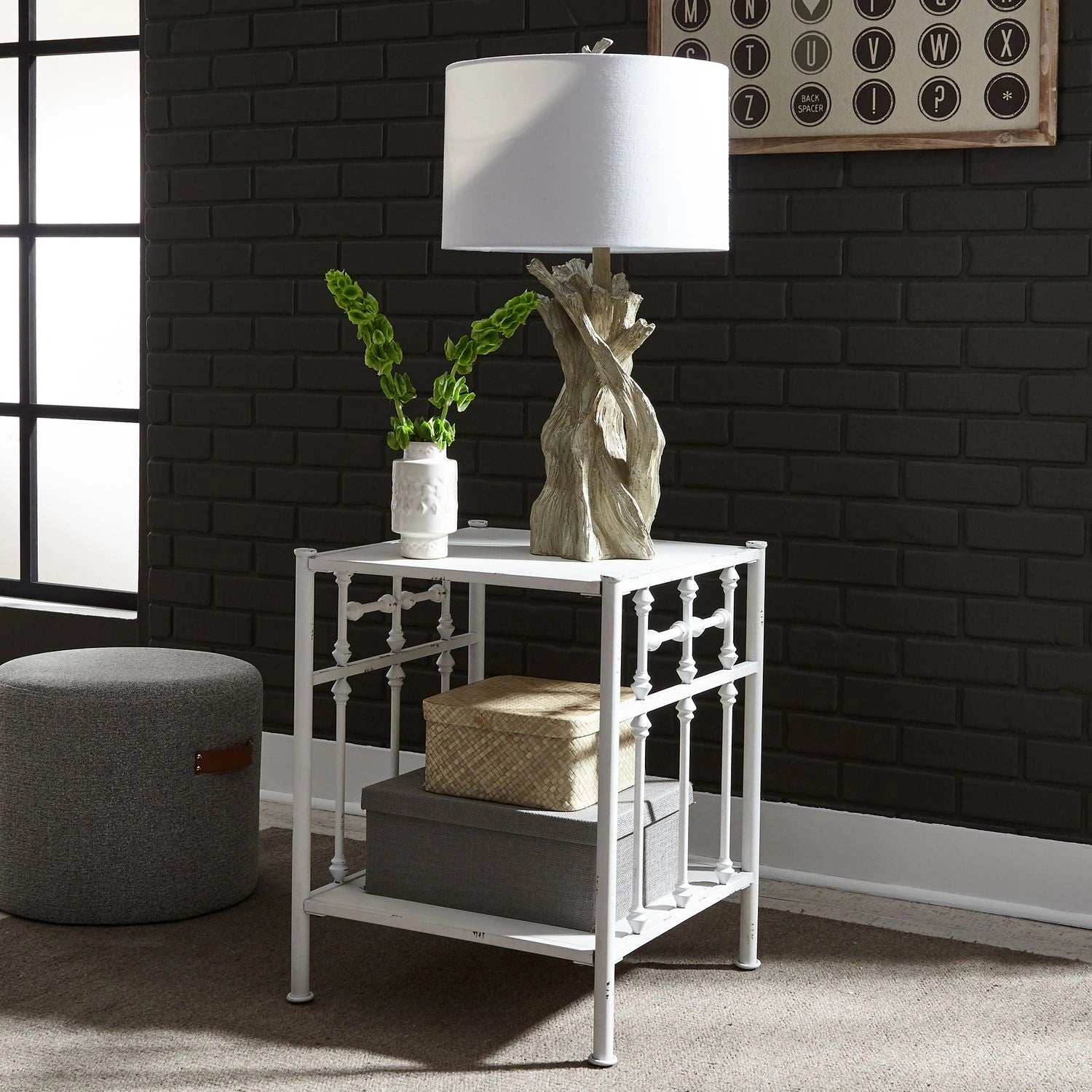 Vintage Series Open Nightstand in Antique White image