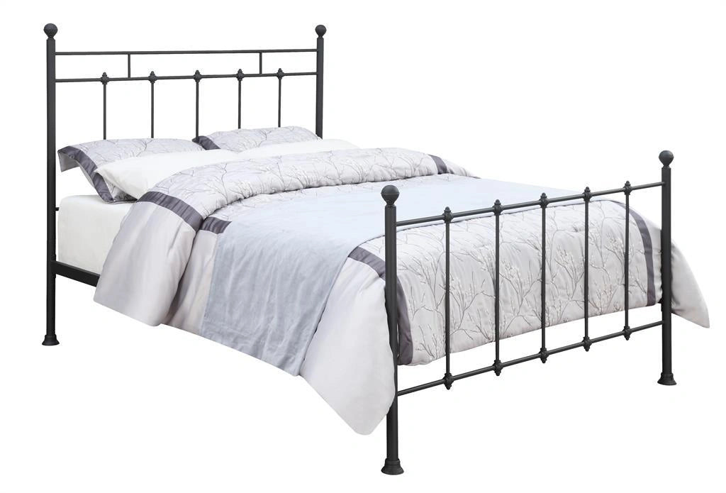 Pulaski All-in-One Black "Shaker" Metal Queen Bed