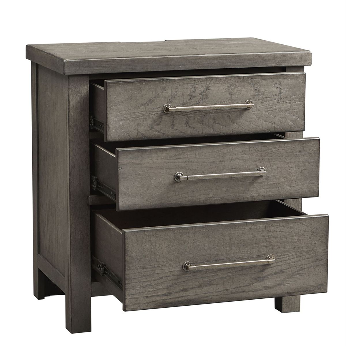 Liberty Furniture Modern Farmhouse Nightstand in Dusty Charcoal - Luxury Home Furniture (MI)