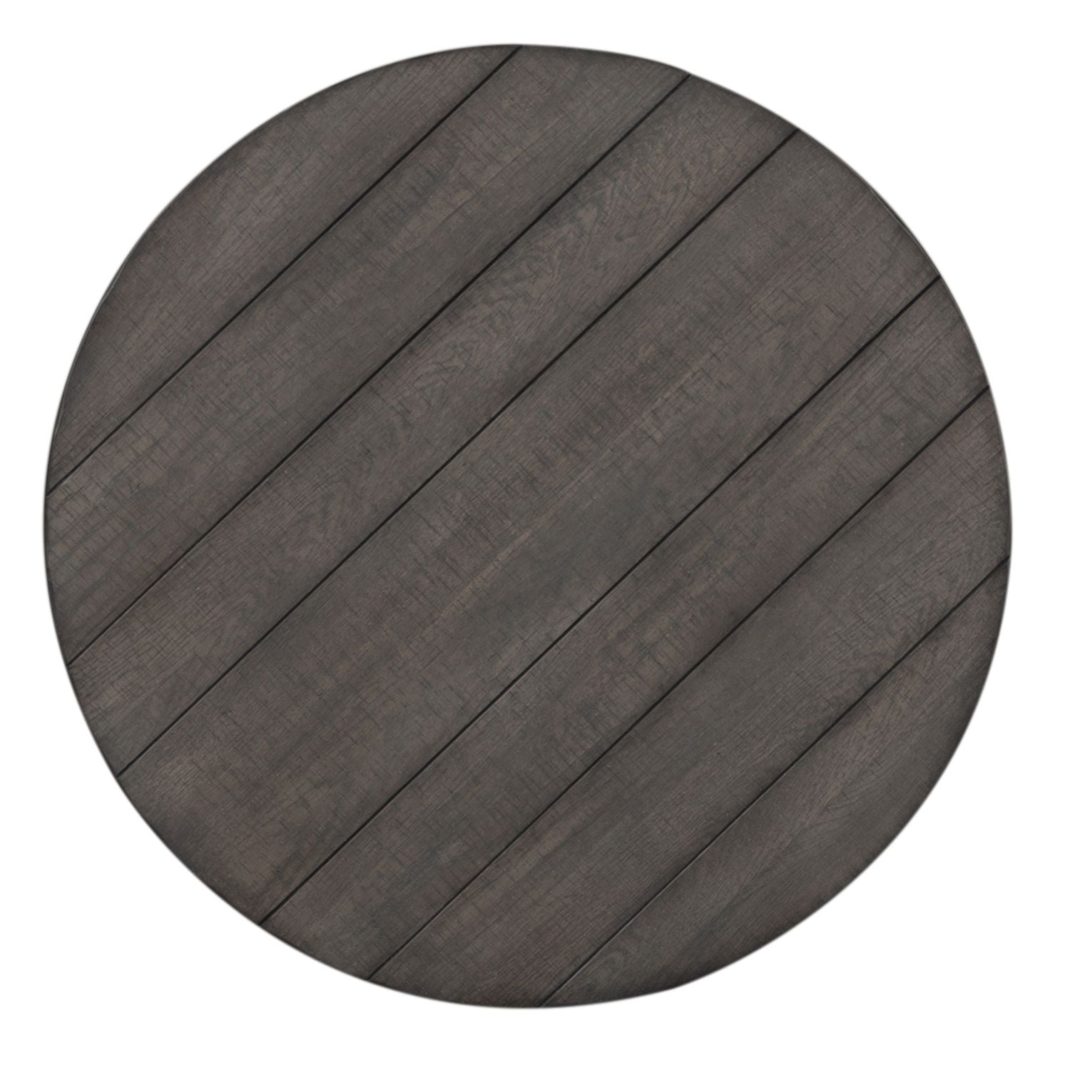Modern Farmhouse Splay Leg Round Cocktail Table in Dusty Charcoal
