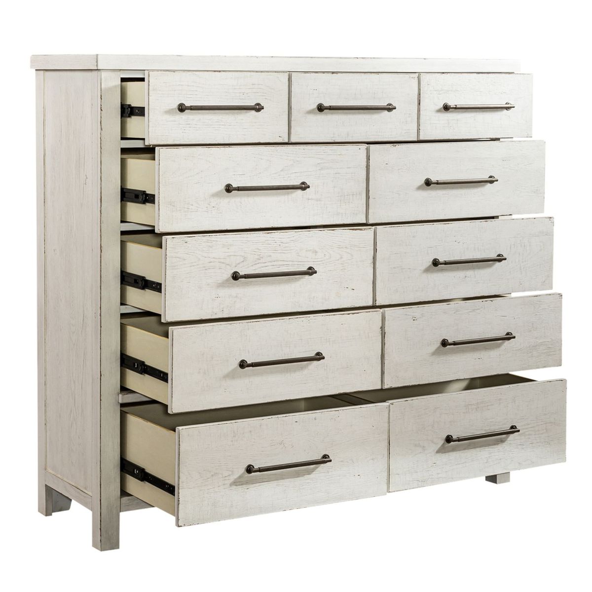 Liberty Furniture Modern Farmhouse 11 Drawer Chesser in Flea Market White - Luxury Home Furniture (MI)
