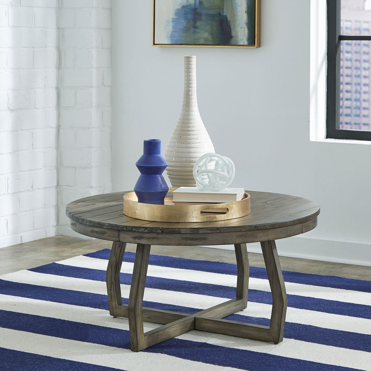 Liberty Furniture Hayden Way Cocktail Table in Gray - Luxury Home Furniture (MI)