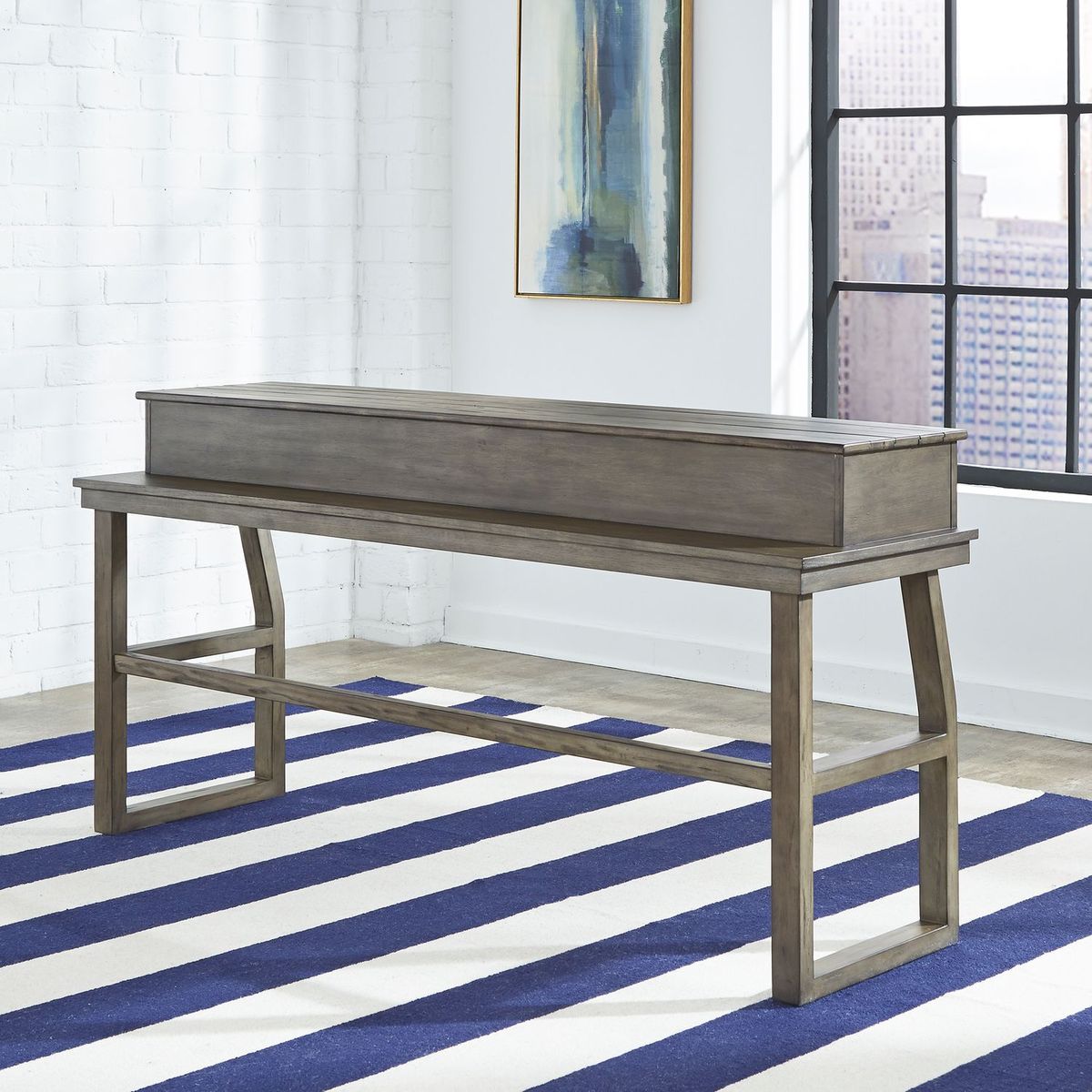 Liberty Furniture Hayden Way Console Bar Table in Gray - Luxury Home Furniture (MI)