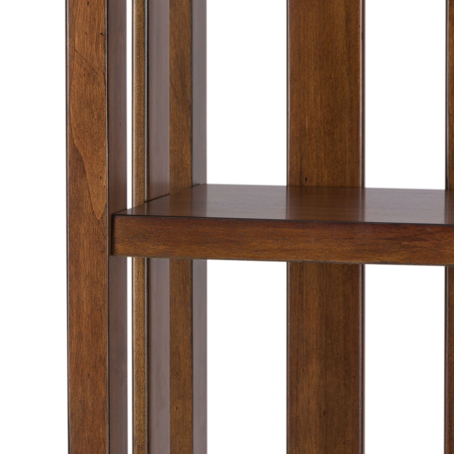 Arlington House Open Bookcase in Cobblestone Brown - Luxury Home Furniture (MI)