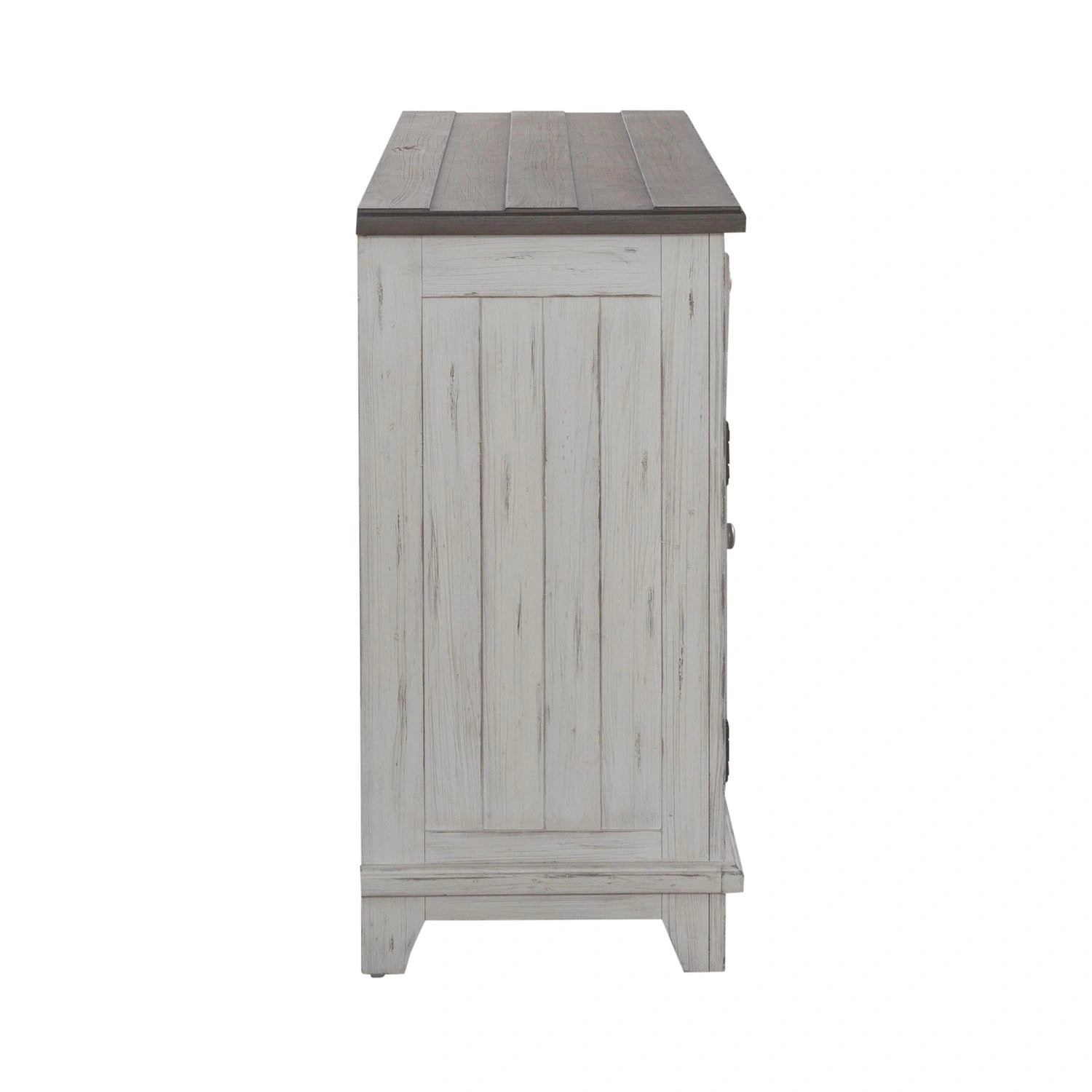 River Place Accent Server in Riverstone White & Tobacco image