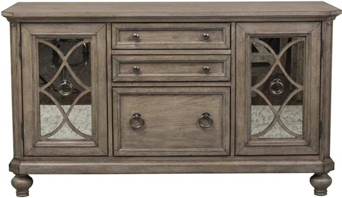 Liberty Simply Elegant Credenza in Heathered Taupe - Luxury Home Furniture (MI)