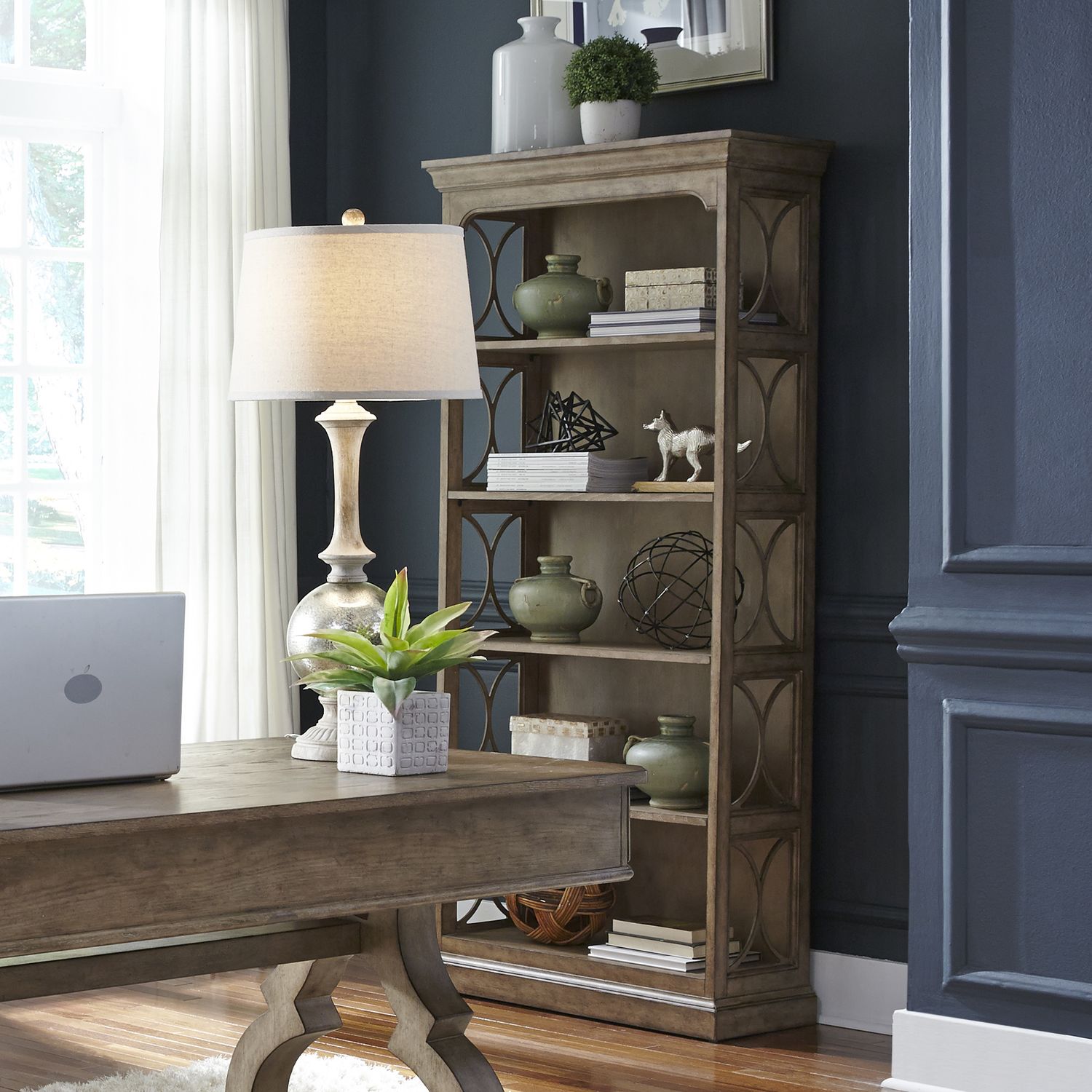 Simply Elegant Bookcase in Heathered Taupe image