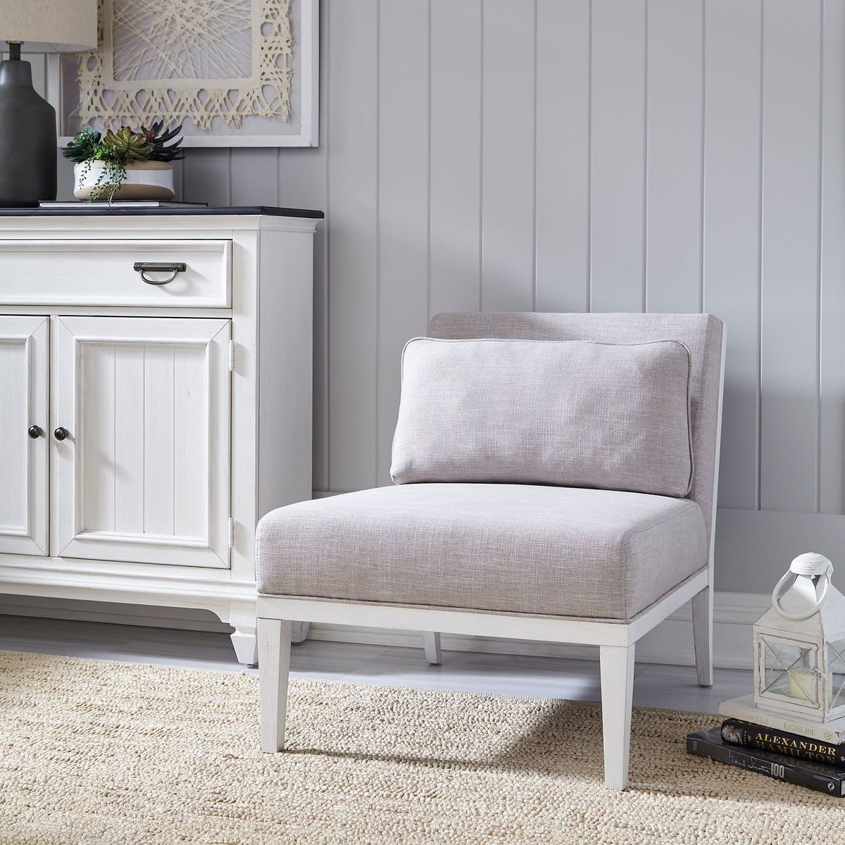 Liberty Furniture Allyson Park Upholstered Accent Chair in White - Luxury Home Furniture (MI)