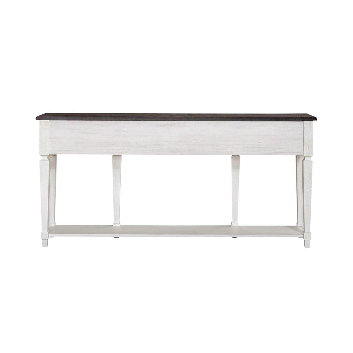 Liberty Furniture Allyson Park 72" Hall Table in Wirebrushed White with Charcoal Top EST SHIP TIME APPX 4 WEEKS - Luxury Home Furniture (MI)