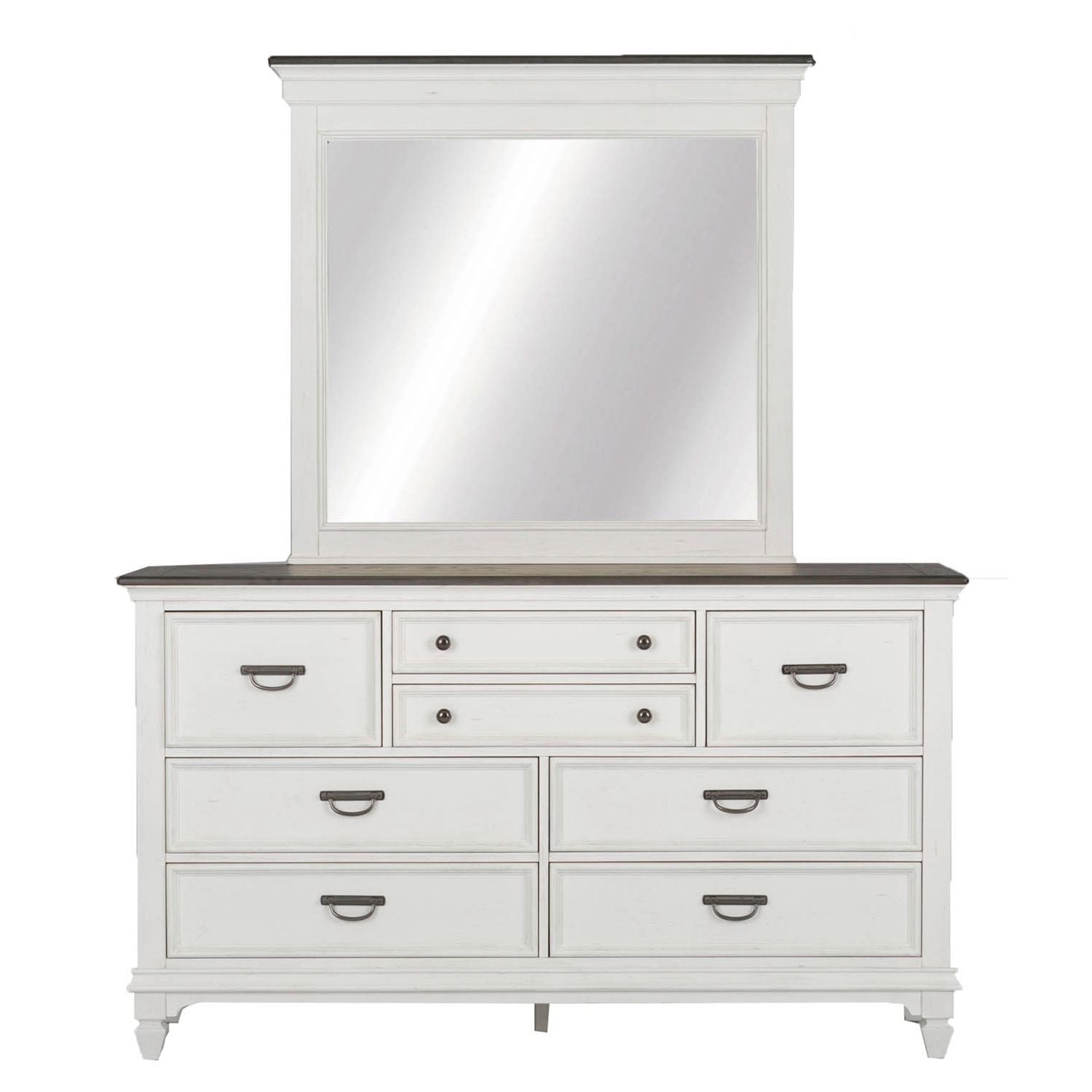 Allyson Park King Panel Bed, Dresser & Mirror, Night Stand - Luxury Home Furniture (MI)