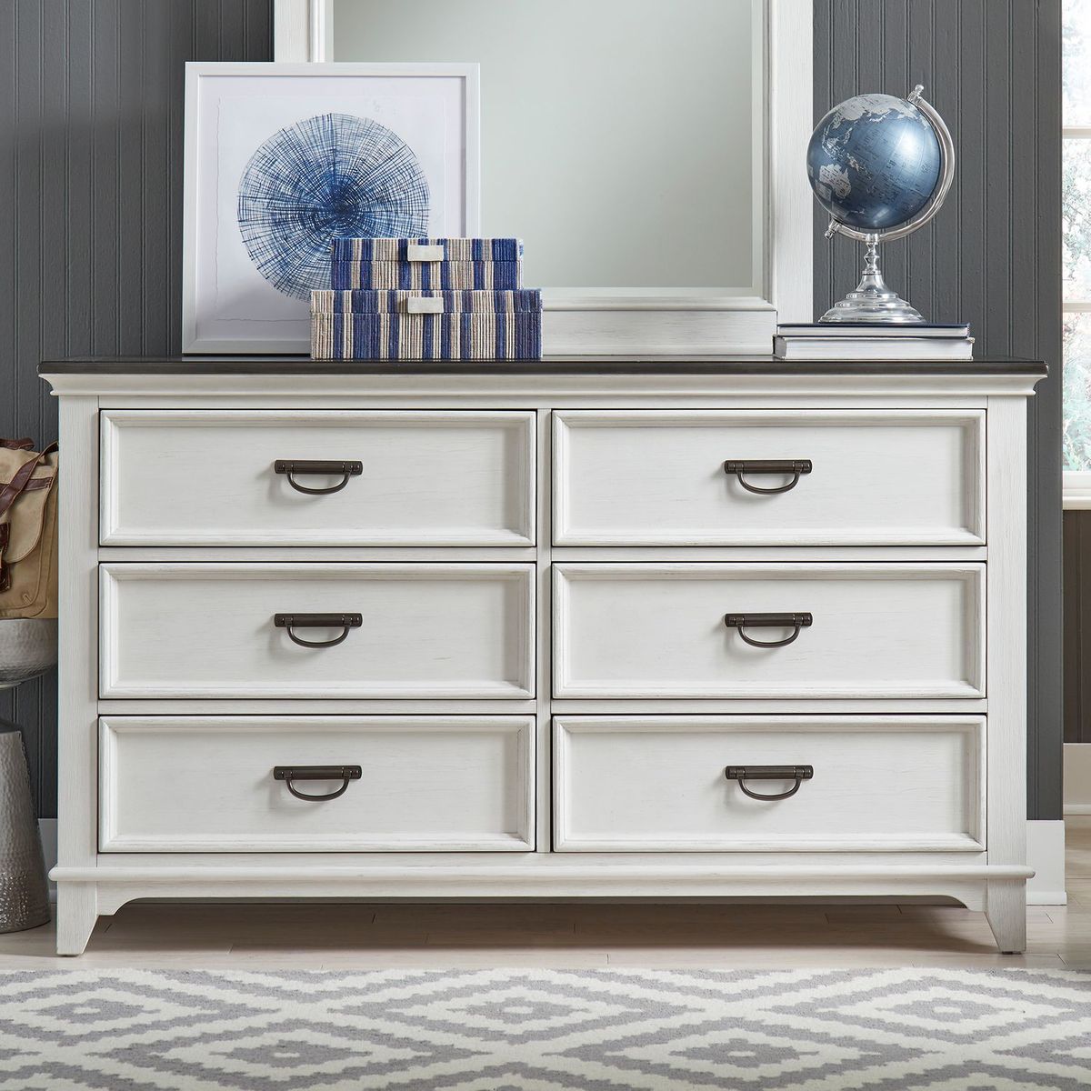 Liberty Furniture Allyson Park Drawer Dresser in White - Luxury Home Furniture (MI)