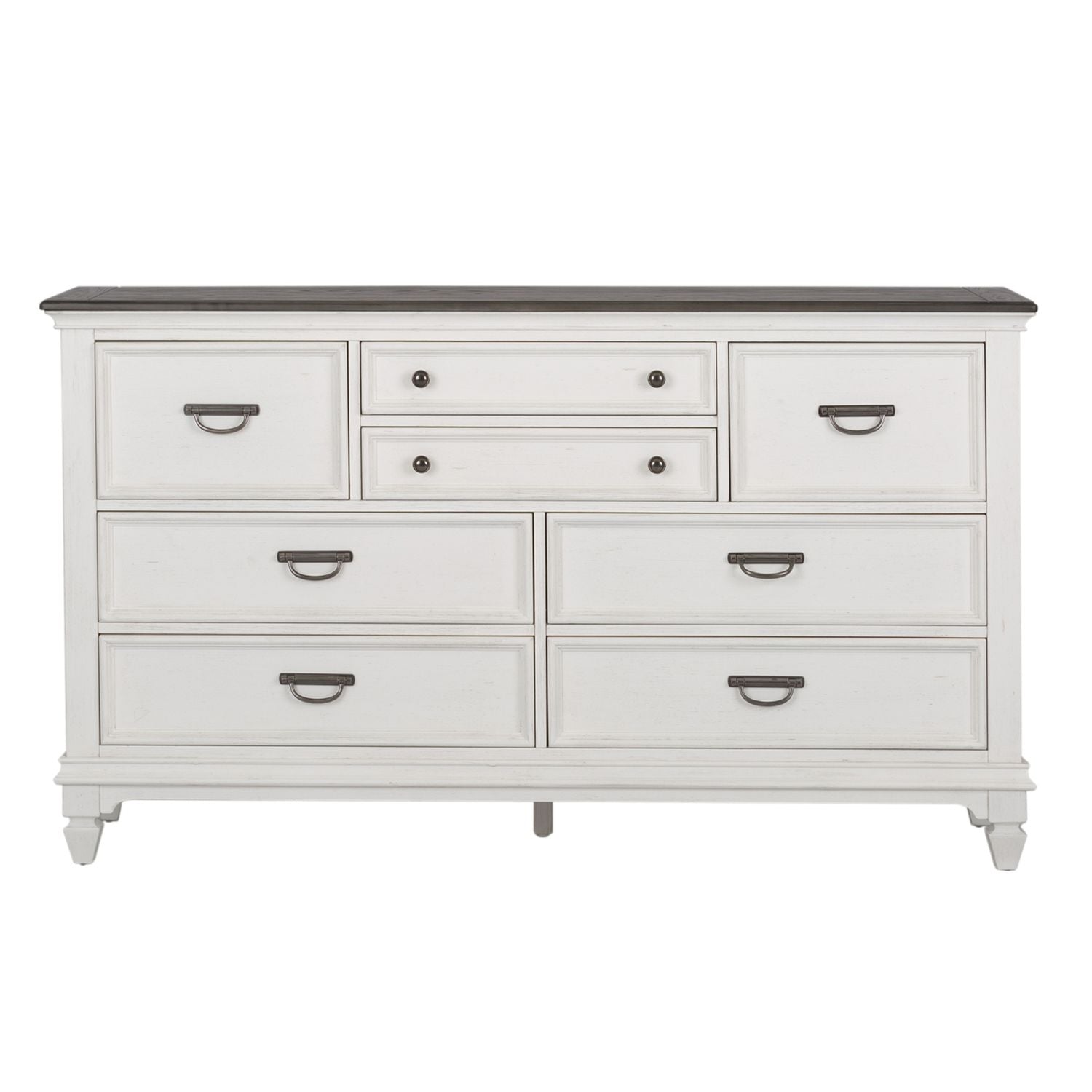 Allyson Park Drawer Dresser in Wirebrushed White