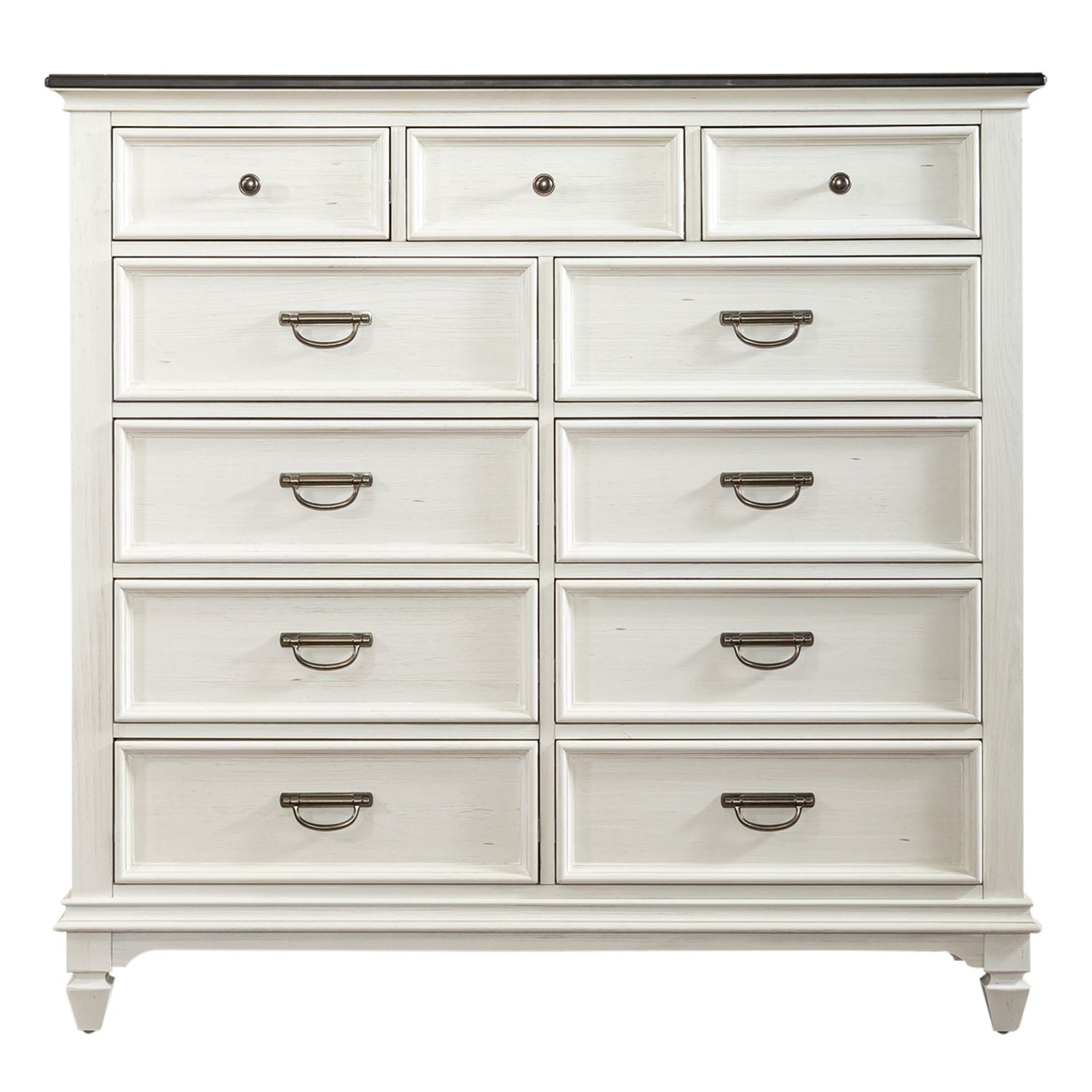 Allyson Park 11 Drawer Chesser in Wirebrushed White - Luxury Home Furniture (MI)