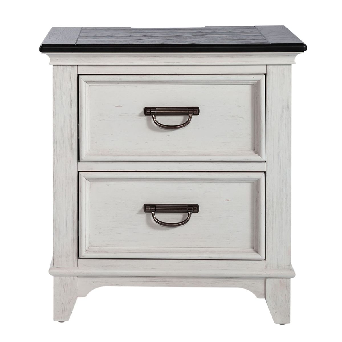 Liberty Furniture Allyson Park 2 Drawer Nightstand with Charging Station in White image