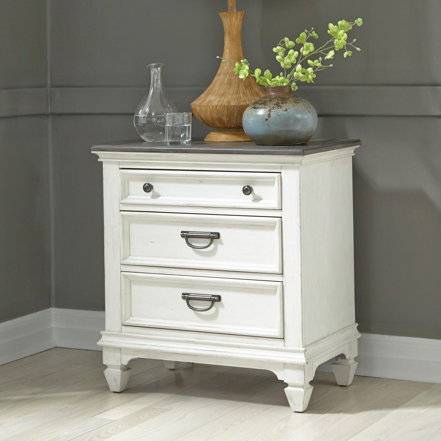 Liberty Furniture Allyson Park Nightstand in Wirebrushed White image