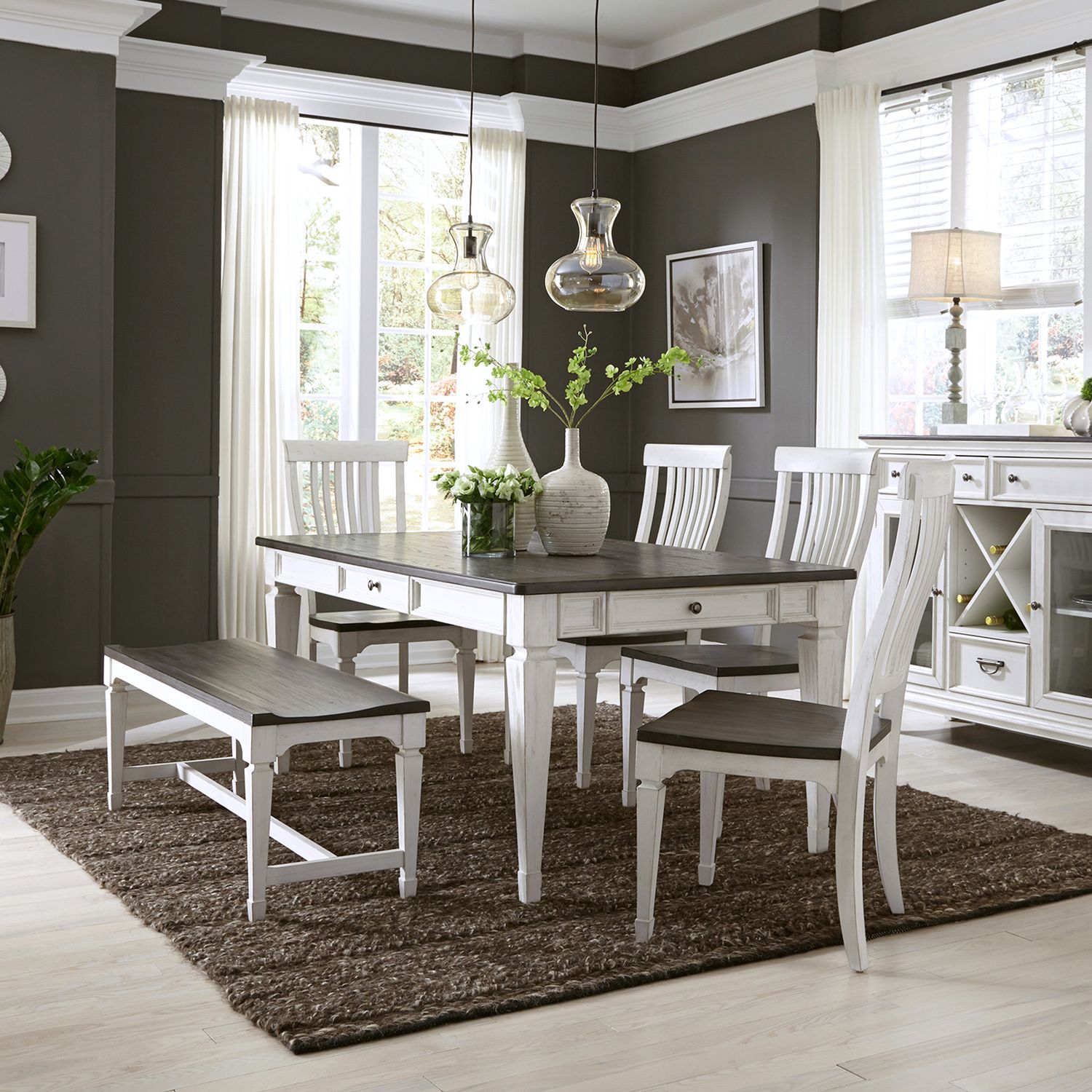 Allyson Park 6 Piece Rectangular Table Set image