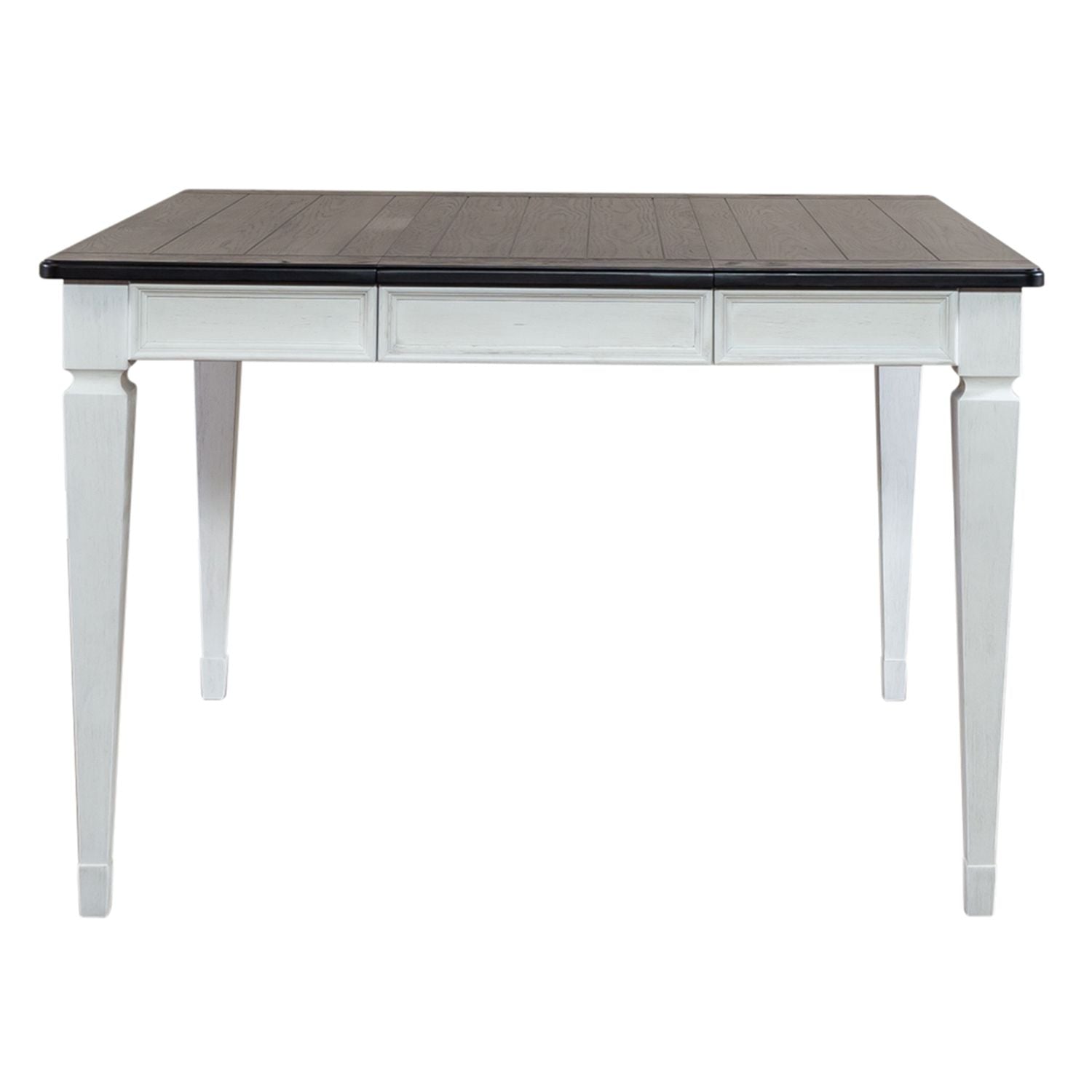 Allyson Park Pedestal Counter Height Leg Table in Wirebrushed White
